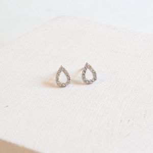 Sterling Silver Pavé Studs